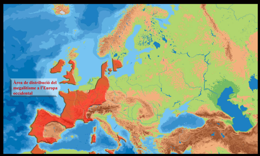 Distribució megalitisme a l'Europa occidental