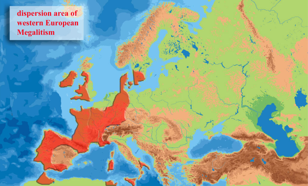 Western European megalitism dispersion area