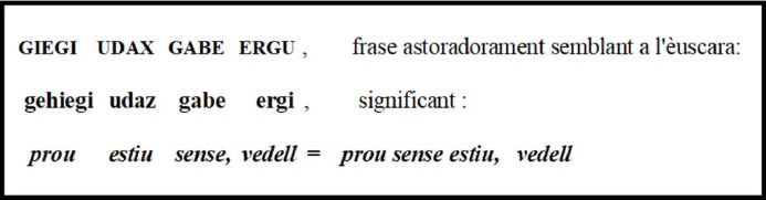 Similituds ibèric i èuscar
interpretació fusaiola d'Albelda
MLH D.11.3